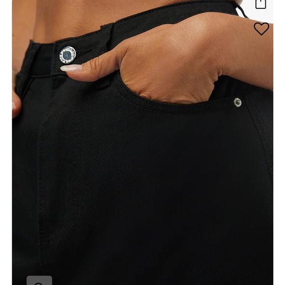 WeWoreWhat Midi Skirt, Front Slit, Black, Size 25 - Picture 3 of 5